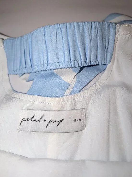 Petal & Pup | Valeria Linen Blend Pastel Blue Maxi Dress w/ Pockets | Size Large - Picture 13 of 16